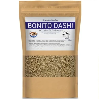 Abbildung von Asiafoodland Bonito Dashi Würzmittel für Fischsuppe No Moto Pulver, 1er Pack (1 x 60 g)