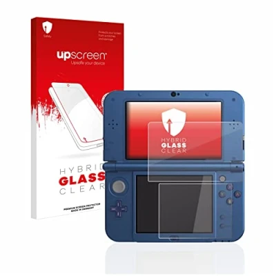 Abbildung von upscreen Schutzglas für Nintendo New 3DS XL Schutzfolie, Glas Folie [Klar, 9H Panzerschutz, Anti Fingerprint]