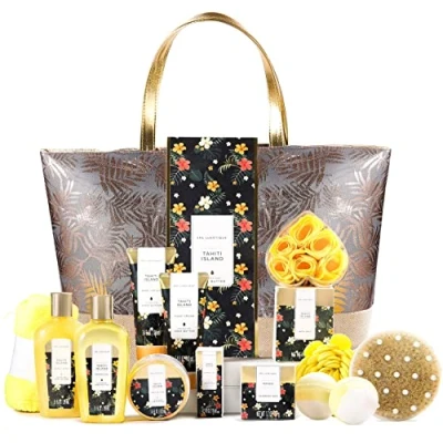 Abbildung von Spa LUXETIQUE Bad Geschenkset für Damen Beauty Set Frauen 15tlg Geburtstagsgeschenk,Schaumbad Set, Geburtstagsgeschenk mit Duschgel,Geräumige Handtasche,Ideale Geschenke,Weihnachtsgeschenke