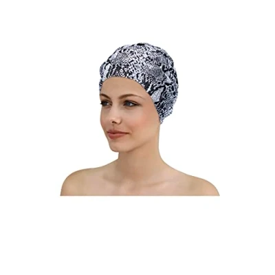 Abbildung von Fashy Duschhaube Schwarz Weiß Damen Showercap 3633 22