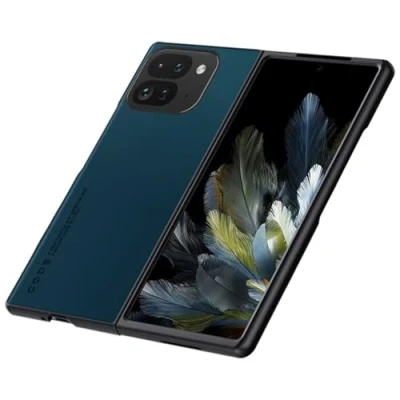 Abbildung von HONLEN Hülle für Google Pixel 9 Pro Fold (8&quot; Inches) Business Telefonhülle aus Leder mit Rückseite, Saphir