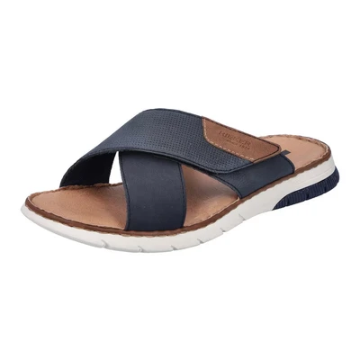 Abbildung von Rieker Pantolette flach, Herren, Größe: 47, Blau Schuhe