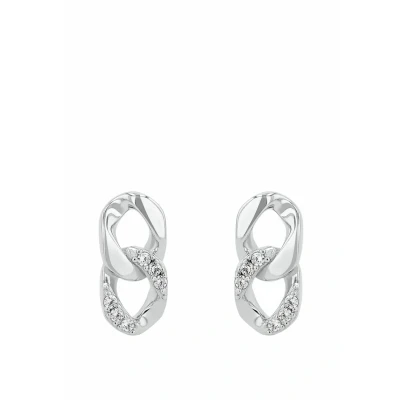 Abbildung von Amor Ohrstecker 925 Sterling Silber Damen Ohrschmuck, mit Zirkonia synth., 1,5 cm, Weiß, Kommt in Schmuck Geschenk Box, 2039102