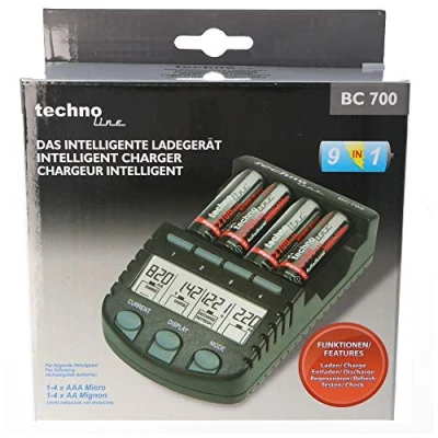 Abbildung von La Crosse Technology RS700 Batterien Ladegerät mit LCD Bildschirm