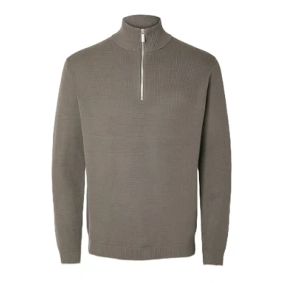 Abbildung von SELECTED HOMME Herren Slhdane Knit Structure Half Zip Noos Pullover, Morel, S EU
