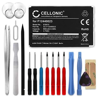 Abbildung von CELLONIC Ersatzakku F12440023,NTA2340,R IG7 Ersatz Akku für Logitech Edge Mini Harmony One 900 Pro 785 Fernbedienung + Werkzeug Set Fernsteuerung Zusatzakku 950mAh, Batterie