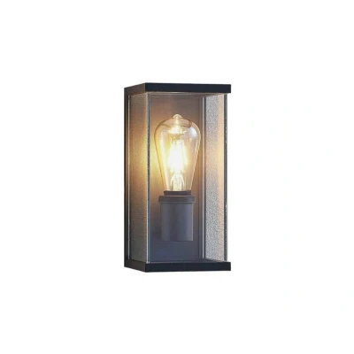 Abbildung von Lindby Außenwandleuchte Susanne, 25 cm, anthrazit, Glas, Alu