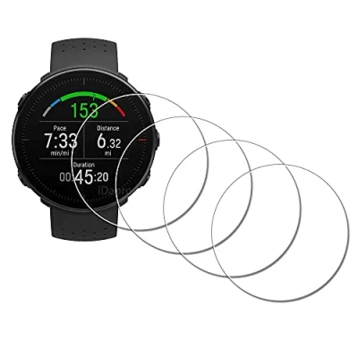 Abbildung von Displayschutz Schutzfolie für Polar Vantage M Smartwatch [4 Stück], iDaPro 9H Härte Gehärtetes Glas Displayschutzfolie Einfache Installation