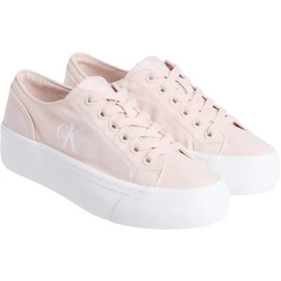 Abbildung von Calvin Klein Jeans Flatform Sneaker low, Damen, Größe: 41, Silver peony/bright white Schuhe