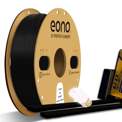 Abbildung von EONO Elektrisch Leitfähiges PLA Filament 1,75 mm 3D Drucker Filament, Conductive 1 kg (2,2 lbs), Maßgenauigkeit +/ 0,03 für FDM Drucker, Schwarz