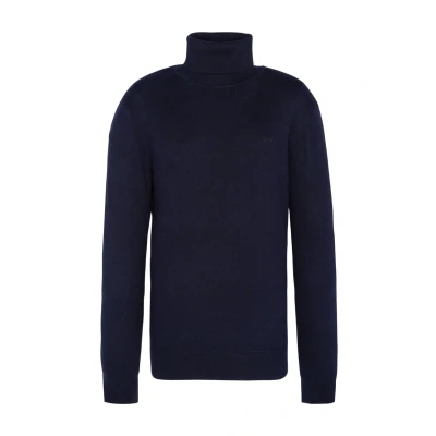 Abbildung von Schott PULL COL ROND Strickpullover, Herren, Größe: XL, Marine