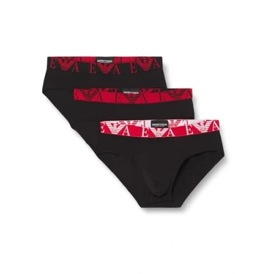 Abbildung von Emporio Armani 3ER PACK Slip, Herren, Größe: Small, Schwarz