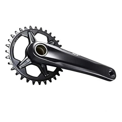 Abbildung von Shimano Unisex Erwachsene Deore XT Kurbelarmsatz, schwarz, 180 mm