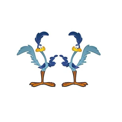 Abbildung von 24/7stickers MG420 / 2X Road Runner Aufkleber 10,5x8cm Sticker Motorrad Auto Tank Hot Rod V8 V2 Bike Cafe Racer Custom Umbau Oldtimer Oldschool
