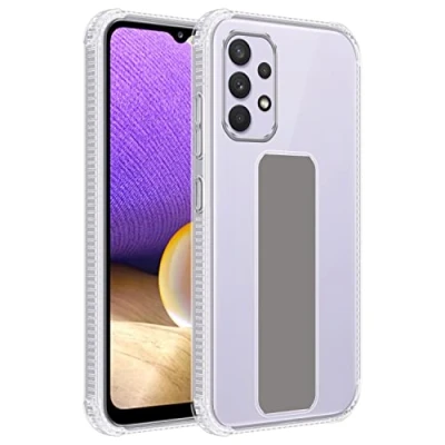 Abbildung von Cadorabo Hülle kompatibel mit Samsung Galaxy A33 5G Schutzhülle TPU Silikon Case Standfunktion Design Kameraschutz Slim Kratzfest Weiche Gummi Rundumschutz für in Grau