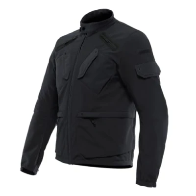 Abbildung von Dainese Lario Tex Jacket, Urbane Motorradjacke, mit abnehmbaren Protektoren, belüfteter Stoff, Mann, Schwarz, 46