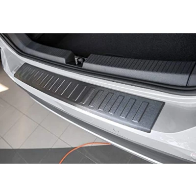 Abbildung von teileplus24 L660 Ladekantenschutz kompatibel mit VW T Cross C1 2018 2022 V2A Edelstahl Abkantung, Farbe:Anthrazit gebürstet