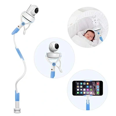 Abbildung von Kamera Halterung, YIKANWEN Universal Baby Monitor Halter,Handyhalter, Babyphone Halterung für Kinderzimmerkein，Kompatibel die meisten Video (Blau)