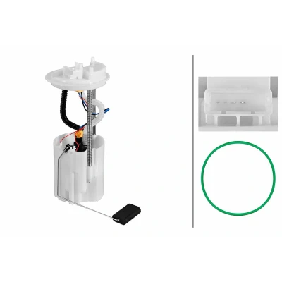 Abbildung von HELLA 8TF 358 306 821 Kraftstoff Fördereinheit mit Dichtung, Tankgeber elektrisch Diesel FIAT: Doblo II Kasten / Kombi, Kombi