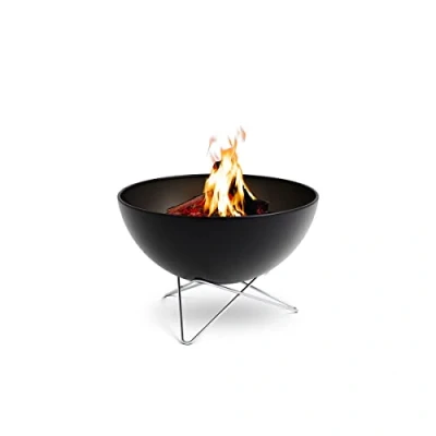 Abbildung von höfats Feuerkorb BOWL 57, 70 Feuerschale, (kippbarer Feuerkorb, Stahl emailliert, raucharme Feuerstelle mit Plancha Grillplatte und Grillrost nutzbar), langlebiges Produkt