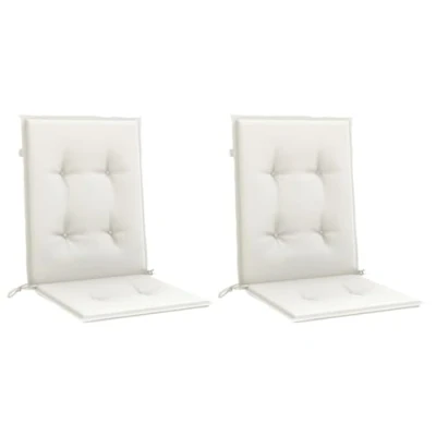 Abbildung von vidaXL Sitzauflage Niedriglehner Auflagen 2 Stk. Melange Creme 100x50x4 cm Stoff, (2 St)