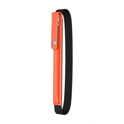 Abbildung von MoKo Stiftetui für Apple Pencil Pro, der 1./2. Generation, (USB C), PU Leder iPad Stifthalter Tasche mit Schnalle und elastischem Band zur Befestigung an Hülle