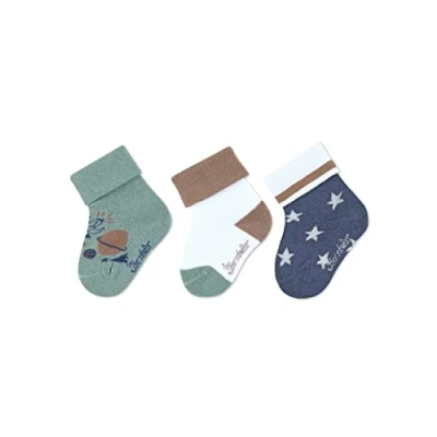 Abbildung von Sterntaler Baby Jungen Socken Söckchen 3er Pack Rakete Baby, Babysöckchen, Babysocken aus Baumwolle grün, 14