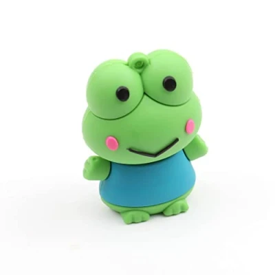 Abbildung von Hsthe Sea USB Flash Drive, 32G Cartoon niedliches Muster 2.0 High Speed Memory Stick Thumb Disk Tragbares Laufwerk zur Datenspeicherung (Frosch)