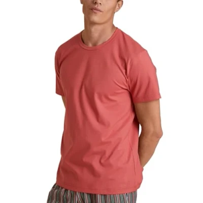 Abbildung von Calida RMX Sleep Weekend Nachtwäsche Shirt, Herren, Größe: XXL, Mineral red