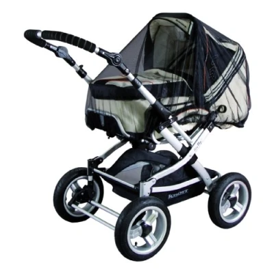 Abbildung von sunnybaby Universal Insektenschutz Mückennetz für Kinderwagen, Sportwagen, Jogger &amp; Reisebett PREMIUM QUALITÄT: MADE in GERMANY reißfest waschbar Insektennetz, Fliegennetz, Moskitonetz SCHWARZ