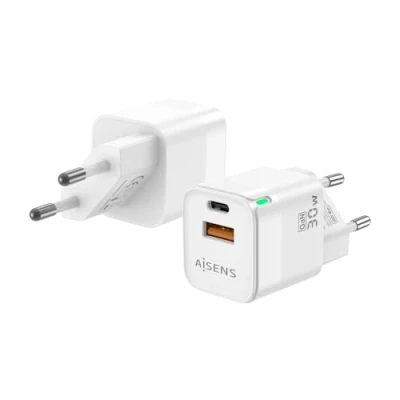 Abbildung von AISENS ASCH 30W2P004 W GAN Ladegerät 30W, 1XUSB C PD3.0 QC4.0, A QC3.0, Weiß