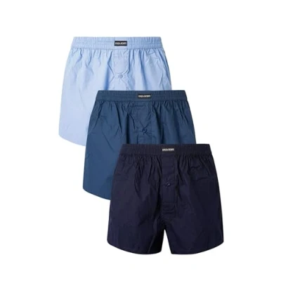 Abbildung von Lyle &amp; Scott Herren Unterwäsche: 3er Set Boxershorts Jericho 100% Baumwolle, lockere Passform, Elastischer Bund mit Schriftzug, bequem, atmungsaktiv, L