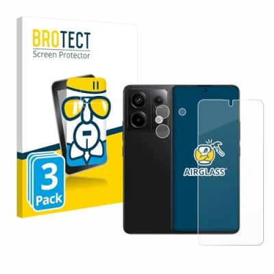 Abbildung von BROTECT Schutzglas für Xiaomi Redmi Note 13 Pro 5G (Display+Kamera) (3 Stück) Schutzfolie Panzer Folie Glas [Extrem Kratzfest 9H, Anti Fingerprint,