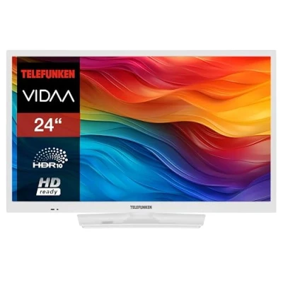 Abbildung von Telefunken Fernseher 24 Zoll Smart TV VIDAA XH24VP550M W HD Fernseher, HDR mit integriertem Triple Tuner, LED weiß