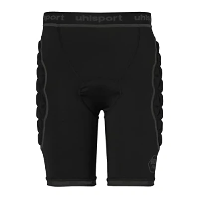 Abbildung von uhlsport Bionikframe Padded Short Black Edition gepolsterte Unterzieh Shorts für Erwachsene und Kinder, Protektoren Hose kurz, Fußball Torwart, Handball, Volleyball &amp; Co.