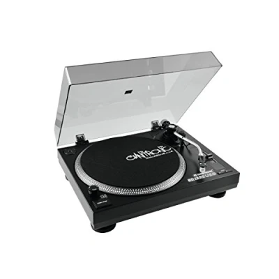 Abbildung von Omnitronic BD 1390 USB Plattenspieler schwarz Riemengetriebener DJ mit Schnittstelle und Recording Software Integrierter Port Phono Vorverstärker