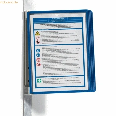 Abbildung von Durable Sichttafelwandhalter (Vario Magnet Wall 5, mit 5 Sichttafeln A4) dunkelblau, 591407