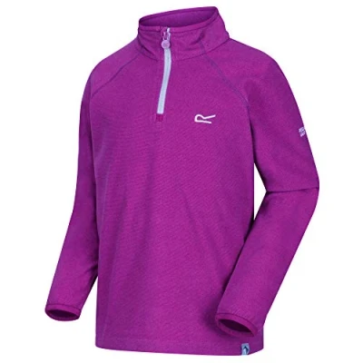 Abbildung von Regatta Kinder &#039;Loco&#039; Half Zip Mini Stripe Fleece, Vivid Viola, 11 12