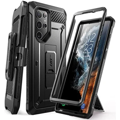Abbildung von SupCase Outdoor Hülle für Samsung Galaxy S22 Ultra (6.8&quot;) 5G Handyhülle Bumper Case Rugged Schutzhülle Cover [Unicorn Beetle Pro] OHNE Displayschutz mit Gürtelclip und Ständer 2022 Ausgabe (Schwarz)
