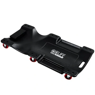 Abbildung von CCLIFE Rollbrett KFZ Werkstatt Rollliege 102x48x12cm Montagerollbrett Werkstattliege, Tragkraft 200kg mit Kopfstütze 6 Rollen Werkzeugablagen
