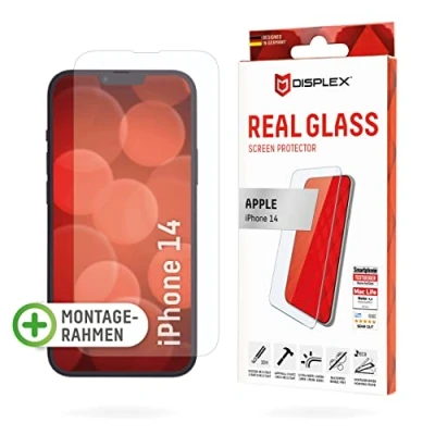 Abbildung von Apple iPhone 14 Panzerglas Displex Real Glass 2D Bildschirmschutzfolie für das