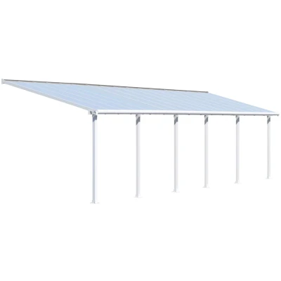 Abbildung von Canopia by Palram Olympia Aluminium Überdachung Weiß 294x980 cm Veranda