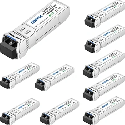 Abbildung von QINIYEK【10Pack】 10GBase LR SFP+ Transceiver, 10G Singlemode LC Modul für Cisco SFP LR, Ubiquiti UF SM 10G, Meraki MA 10GB Mikrotik, , Supermicro, Netgear(SMF,1310nm,10km,DDM )