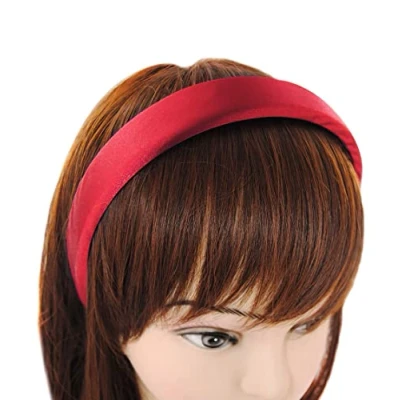 Abbildung von axy Haarreif mit Stoff gepolstertes Candy Colours, Vintage Damen Haareifen Haarband Satin Bezogen