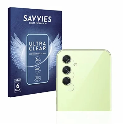 Abbildung von Savvies 6 Stück Schutzfolie kompatibel mit Samsung Galaxy A54 5G (NUR Kamera Schutz) Displayschutz Folie Ultra Transparent