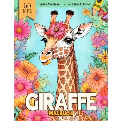 Abbildung von Giraffe Malbuch: 50 Tolle Tiere Ausmalbuch Malvorlagen Für Erwachsene, Jugendliche Und Kinder Lustiges Stressabbau &amp; Entspannung Geschenk Männer, Frauen, Mädchen Senioren