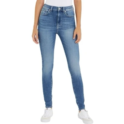 Abbildung von Tommy Jeans Sylvia HIGH Skinny Fit, Damen, Größe: 24x32, Denim medium
