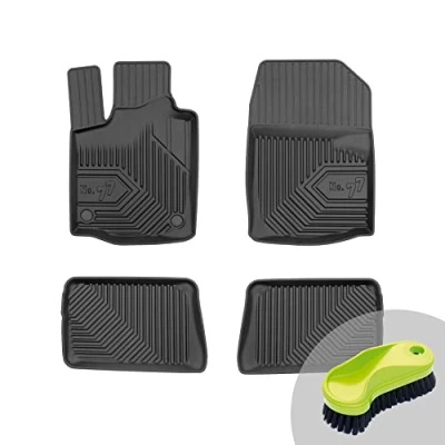 Abbildung von FROGUM No.77 Gummimatten Ganzjahresset von Auto Fußmatten Autofussmatten für Renault Twingo II 2007 2014 Langlebiges TPE Material