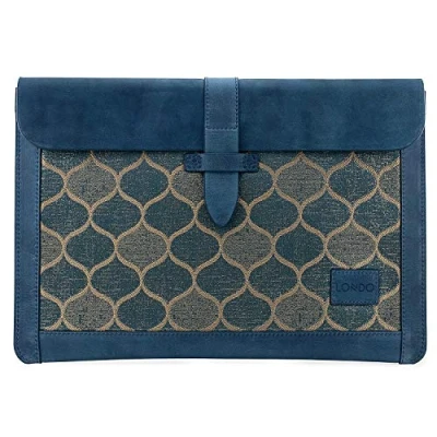 Abbildung von Londo Echtleder MacBook Pro Air Tasche/Hülle 13,3 &amp; 13 Zoll (Blau)
