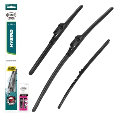 Abbildung von HEYNER® Scheibenwischer Set mit Heckscheibenwischer passend für VW T ROC (07.2017 10.2024) HYBRID Flachbalkenwischer Front und Heckwischer